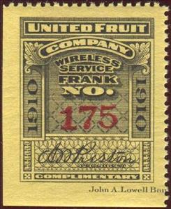 Stamp, Frank - dated 1910, United States of America,  , Fruits, Signatures - Autographs, Telegraphy