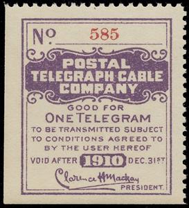 Stamp, Frank - dated 1910, United States of America,  , Signatures - Autographs, Telegraphy