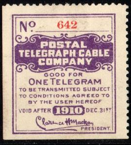 Stamp, Frank - dated 1910, United States of America,  , Signatures - Autographs, Telegraphy