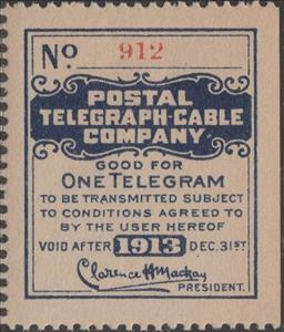 Stamp, Frank - dated 1913, United States of America,  , Signatures - Autographs, Telegraphy