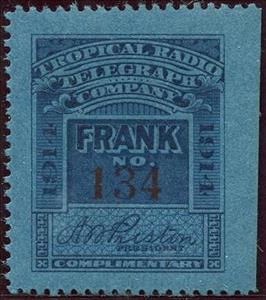 Stamp, Frank - dated 1914, United States of America,  , Radio, Signatures - Autographs, Telegraphy