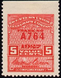 Stamp, Frank - dated 1927, United States of America,  , Signatures - Autographs, Telegraphy