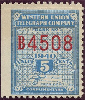 Stamp, Frank - dated 1940, United States of America,  , Signatures - Autographs, Telegraphy