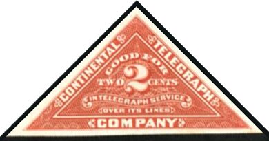 Stamp, Numeral, United States of America,  , Telegraphy, Triangle Stamps
