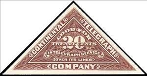 Stamp, Numeral, United States of America,  , Telegraphy, Triangle Stamps