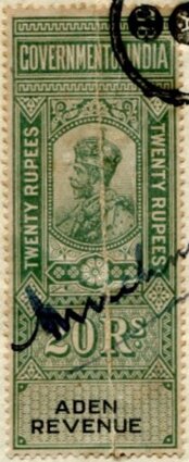 Stamp, King George V, Aden,  , Crowns and Coronets, Famous People, Heads of State, Kings, Men, Royalty