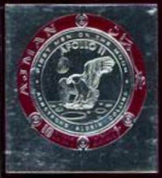 Souvenir Sheet, Apollo 11, Armstrong, Aldrin, Collins, Ajman,  , Astronauts, Coins, Heads of State, Outer Space, Round Stamps, Space Traveling