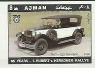 Stamp, Fiat 1928, Ajman,  , Cars