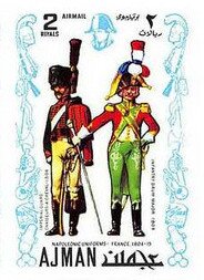Stamp, Hunter, Major, Ajman,  , Uniforms