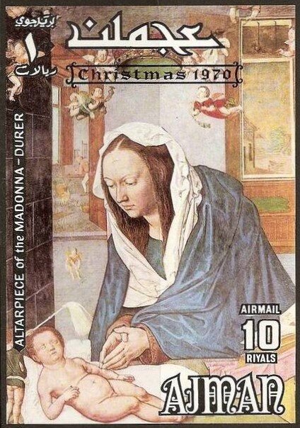 Madonna adoring the child