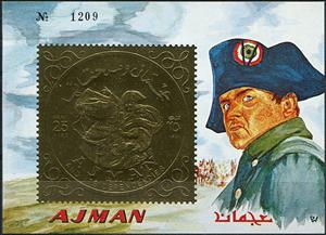 Souvenir Sheet, Napoleon at St Bernard, Ajman,  , Emperors, Horses
