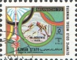 Stamp, Pole Vault, Ajman,  , Olympic Games, Sports