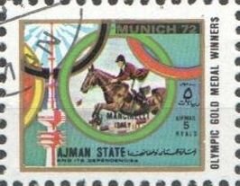 Stamp, Show Jumping, Single, Ajman,  , Olympic Games, Sports