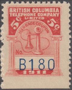 Stamp, Telephone - dated 1911, Canada,  , Telephones, Telephony