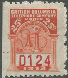 Stamp, Telephone - dated 1913, Canada,  , Telephones, Telephony