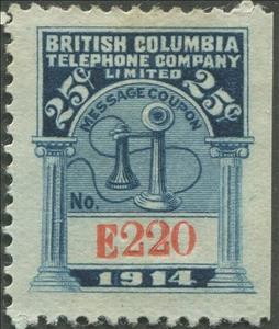 Stamp, Telephone - dated 1914, Canada,  , Telephones, Telephony