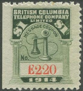 Stamp, Telephone - dated 1914, Canada,  , Telephones, Telephony