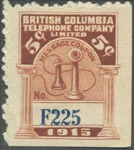 Stamp, Telephone - dated 1915, Canada,  , Telephones, Telephony