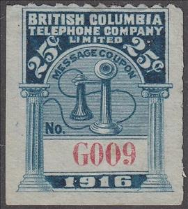 Stamp, Telephone - dated 1916, Canada,  , Telephones, Telephony