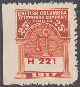 Stamp, Telephone - dated 1917, Canada,  , Telephones, Telephony