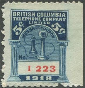 Stamp, Telephone - dated 1918, Canada,  , Telephones, Telephony