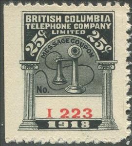 Stamp, Telephone - dated 1918, Canada,  , Telephones, Telephony