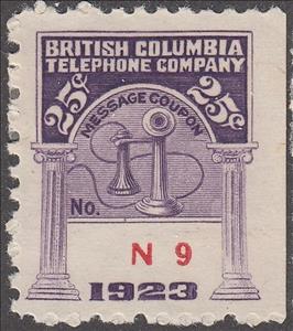 Stamp, Telephone - dated 1923, Canada,  , Telephones, Telephony