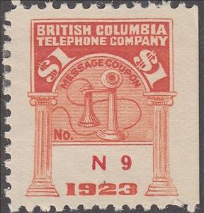 Stamp, Telephone - dated 1923, Canada,  , Telephones, Telephony