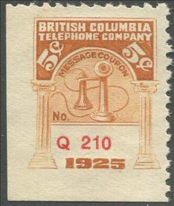 Stamp, Telephone - dated 1925, Canada,  , Telephones, Telephony