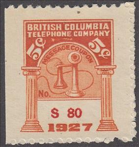 Stamp, Telephone - dated 1927, Canada,  , Telephones, Telephony