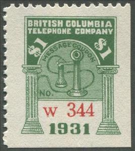 Stamp, Telephone - dated 1931, Canada,  , Telephones, Telephony