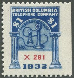 Stamp, Telephone - dated 1932, Canada,  , Telephones, Telephony