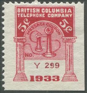 Stamp, Telephone - dated 1933, Canada,  , Telephones, Telephony