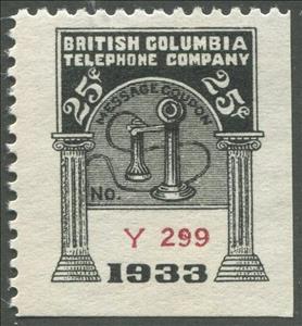 Stamp, Telephone - dated 1933, Canada,  , Telephones, Telephony