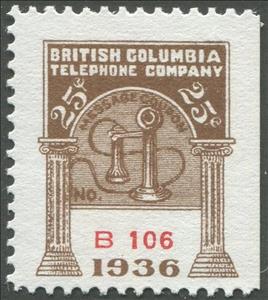 Stamp, Telephone - dated 1936, Canada,  , Telephones, Telephony