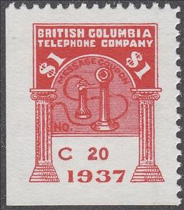 Stamp, Telephone - dated 1937, Canada,  , Telephones, Telephony