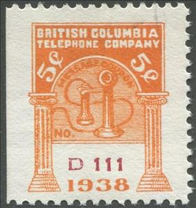 Stamp, Telephone - dated 1938, Canada,  , Telephones, Telephony