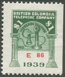 Stamp, Telephone - dated 1939, Canada,  , Telephones, Telephony