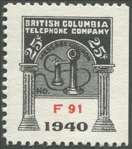 Stamp, Telephone - dated 1940, Canada,  , Telephones, Telephony