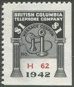 Stamp, Telephone - dated 1942, Canada,  , Telephones, Telephony