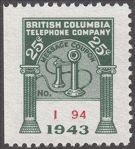 Stamp, Telephone - dated 1943, Canada,  , Telephones, Telephony