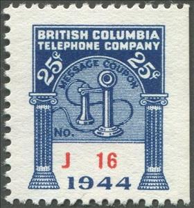 Stamp, Telephone - dated 1944, Canada,  , Telephones, Telephony