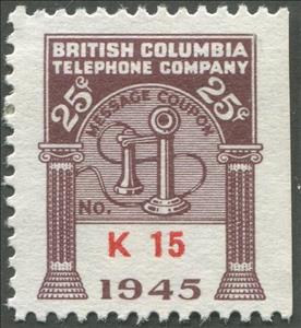 Stamp, Telephone - dated 1945, Canada,  , Telephones, Telephony
