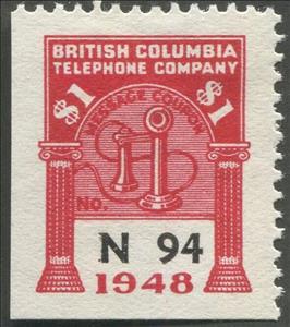 Stamp, Telephone - dated 1948, Canada,  , Telephones, Telephony