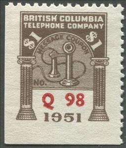 Stamp, Telephone - dated 1951, Canada,  , Telephones, Telephony