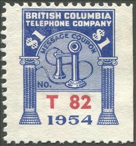 Stamp, Telephone - dated 1954, Canada,  , Telephones, Telephony