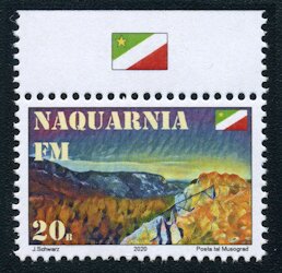 Stamp, Naquarnian Views, Cinderellas,  , Landscapes