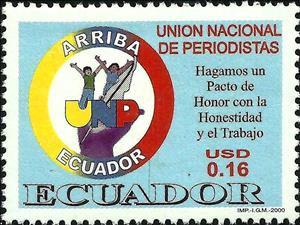 Stamp, National Union of Journalists (UND), Ecuador,  , Journalism, Journalists