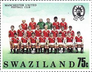 Stamp, Manchester United, Eswatini (Swaziland),  , Football (Soccer), Sports