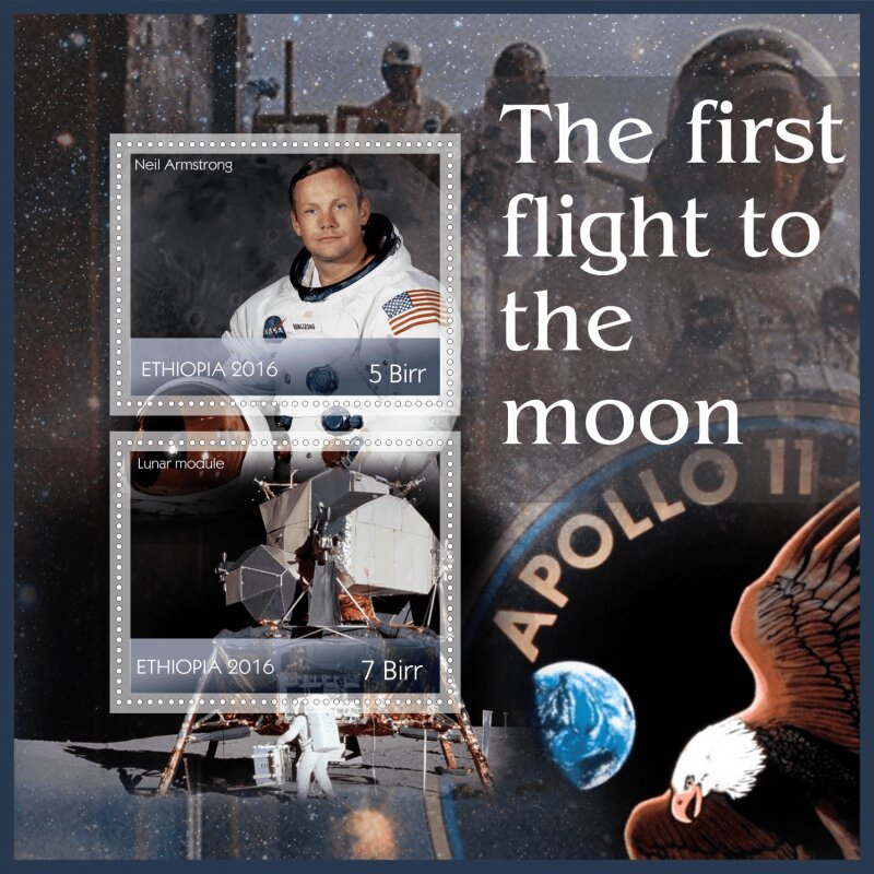 Space The first flight to the moon